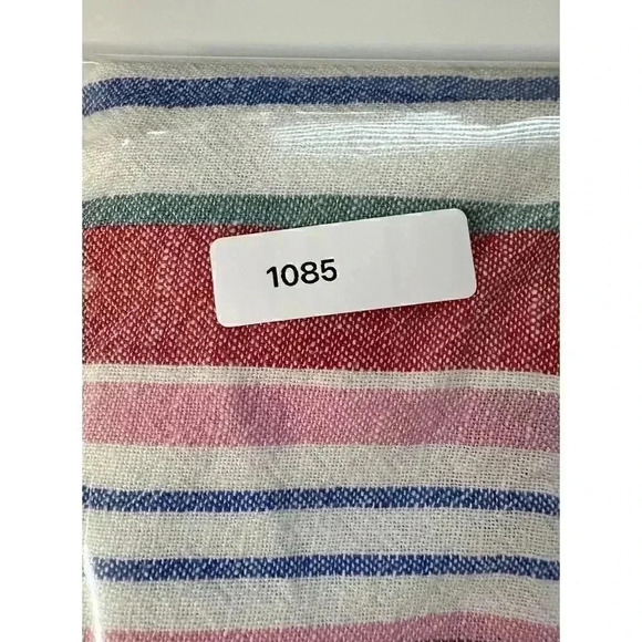 Old Navy Womens Sz 12 Everyday Short Multi Color Striped Linen Blend Boho Casual - Picture 9 of 9